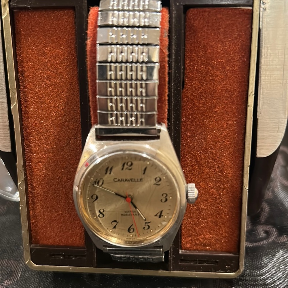BULOVA CARAVELLE Watch RARE Original Box Case Water Resistant